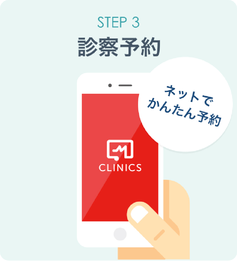 step3.診察予約、ネットでかんたん予約